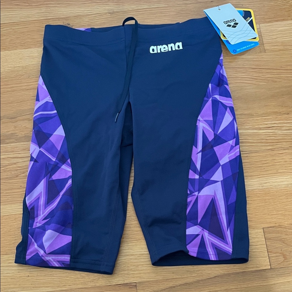 Arena men’s Geometric Purple Swim Jammers